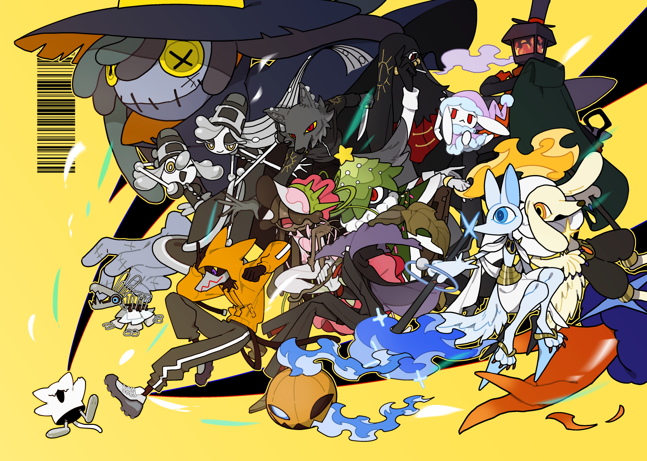 L2Aiq のハロウィン風キャラクターイラスト